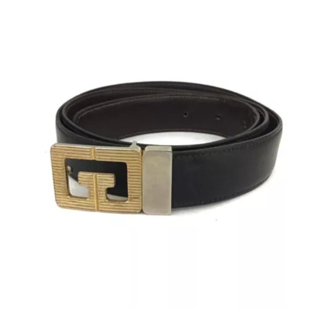 GIVENCHY Black Leather 100cm Mens Belt/2W0555
